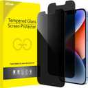 JETech Privacy Screen Protector for iPhone 17e (2026) / iPhone 16e / iPhone 14, Anti Spy Tempered Glass Film, 6.1-Inch Display, 2-Pack