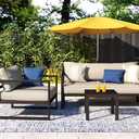 Serta Catalina Modern Outdoor Patio Furniture Collection with Bronze Metal Frame Finish, Side Table, Bronze