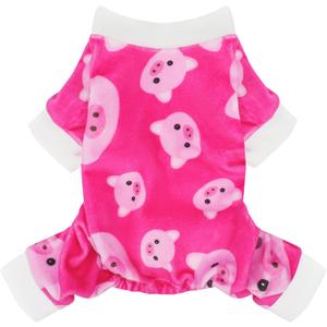 Paiaite Dog Pajamas Onesie: Comfortable Four-Legged Apparel for Small, Medium, & Large Dogs, Polyester Material for Comfort, Wrinkle Resistance, Moisture Wicking, and Stretchiness Pink Pig 3XL