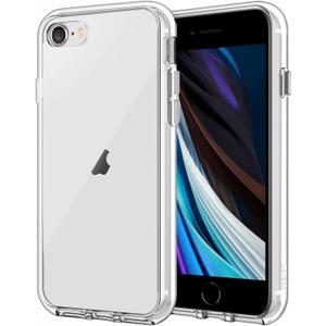 JETech Case for iPhone SE 3/2 (2022/2020 Edition), iPhone 8 and iPhone 7, 4.7-Inch, Non-Yellowing Shockproof Phone Bumper Cover, Anti-Scratch Clear Back (Clear)