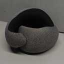 Travel Neck Pillow 3 in 1 with Heating and Massage, Memory Foam Cervical Pillow, 360 Ergonomic Design, Asymmetrical Sides Wireless Portable for Airplane Car Office, Skin-Friendly Cover (Grey)