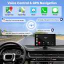 9" Wireless Apple Carplay Screen for Car with 4K Dash Cam, Portable Apple Carplay & Android Auto with 1080p Backup Camera DVR, Voice Control/GPS Navigation/Mirror Link/BT