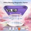 TIANLI Designed for iPhone 15 Pro Max Case with Magnetic Invisible Ring Stand [Compatible with Mag-Safe] [Military Drop Protection] Shockproof Anti-Slip Cover for Women,Purple