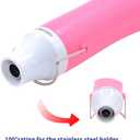 2 x Heat Gun, Hot Air Gun Tools Shrink Gun with Stand For DIY Embossing And Drying Paint Multi-Purpose Electric Heating Nozzle 300W 110V (Pink,White)