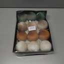 Christmas Tree Ornaments Set Velvet Balls, 12pcs Shatterproof Christmas Bulbs Ornaments for Xmas Tree Decorative Hanging, Vintage Flocked Decoration, 78mm, 3.15 in, Multicolor Green Brown Neutral