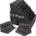 Acoustic Foam Bass Traps -12 Pack Wall Corner Studio Foam Blocks 12" X 7" X 7" Low-Frequency Sound Absorption Material for Home Studio and Theater etc. (12 Pack, Bass traps)