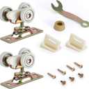 Pocket Door Commercial Grade Hanger Fits Johnson Part #1125 & Upgrades #1500 Hardware Kit, 1" Nylon Ball Bearing, 1-1/4" C.T.C, Min. 1" Thick Doors, 200lbs Capacity.