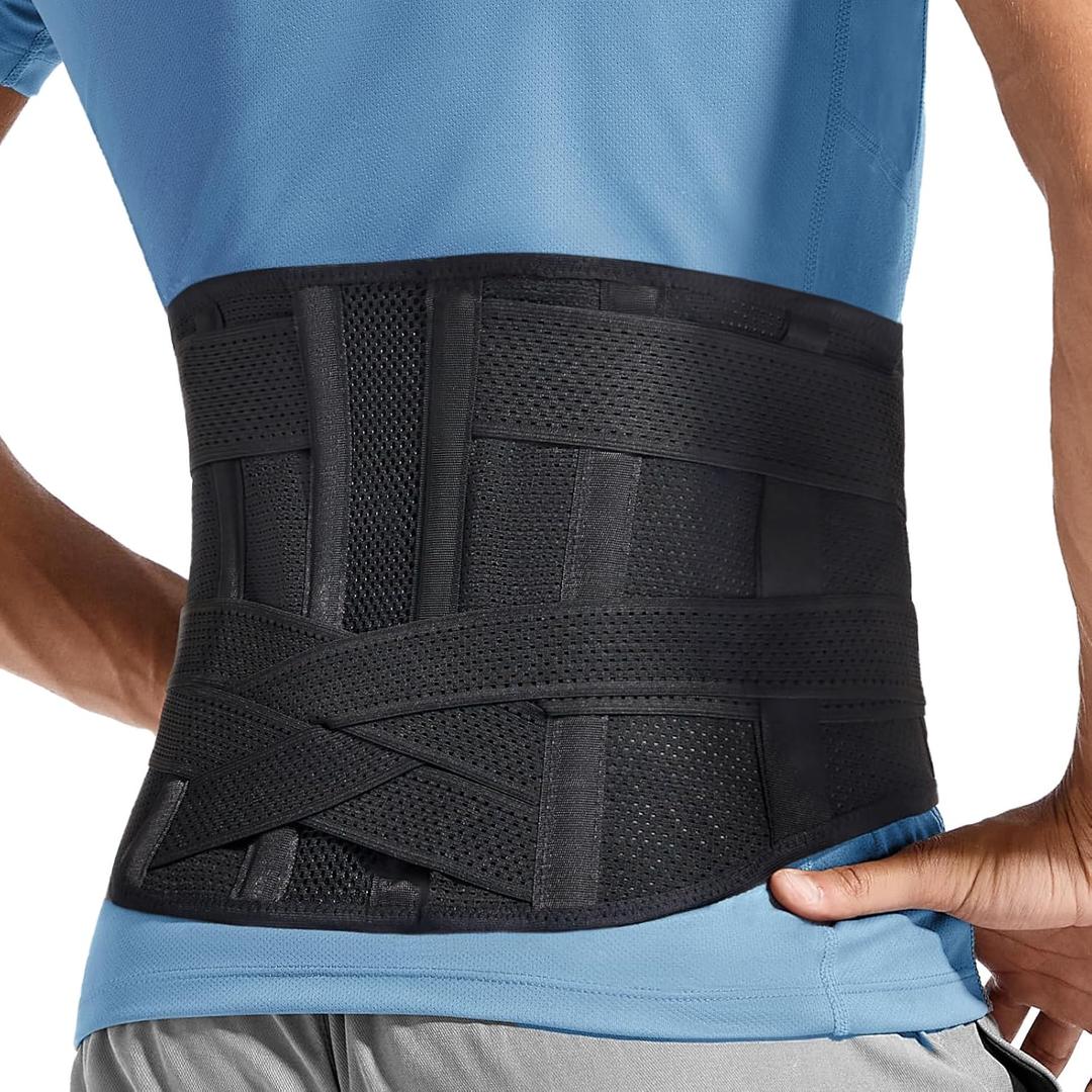 Adjustable Back Brace for Lower Back Pain & Sciatica Relief - Unisex Lumbar Support Belt for Herniated Disc, Posture Correction, Breathable Design for Work, Sports (B92,XXX-Large)