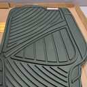 Motor Trend FlexTough Performance All Weather Rubber Car Floor Mats - 3 Piece Floor Mats Automotive Liners for Cars Truck SUV, Heavy-Duty Waterproof (Green)