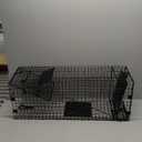Humane Way Folding 32 Inch Live Humane Animal Trap - Safe Traps for All Animals - Raccoons, Cats, Groundhogs, Opossums - 32"x10"x12",Black