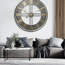 Large Wall Clock,20inch Metal Wall Clocks,Quality Quartz Movement Roman Numerals Clock for Living Room Bedroom Kitchen Decor,Silent Oversize Clock Battery Powered