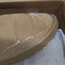 Genuine Suede Ankle Snow Boots for Women Men-Water Resistant Warm Flat Padded Winter Fuzzy Mini Boots with Cozy Faux Fur Lining, 40, Chestnut