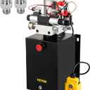 VEVOR DC 12V Hydraulic Pump Double Acting Hydraulic Unit 11.4L with Brass Pressure Gauge for Dump Truck, Aerial Aerial Work Platform, Trailer, Quick and Efficient Dump Lift