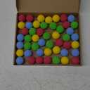 Sumind 48 Pieces Foam Balls Bulk Rounds Refill Balls Soft Foam Bullet Replacement Refill Pack for Blasters Guns for Kids Birthday Party Games Favors Gifts for Boys and Girls(Red, Blue, Green, Yellow)