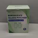 Netany 2 Pack 2 Liters/68 oz Square Glass Pitcher with Lid and Handle for Fridge, Iced Tea and Coffee Carafe Beverage Serveware, Heat Resistant Borosilicate Water Jug for Hot/Cold Drinks and Milk