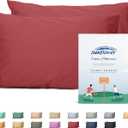 Sunflower Queen Pillowcases Set of 2, 100% Cotton Queen Size Pillow Cases 2, 2030 inches Jester Red, Soft and Breathable