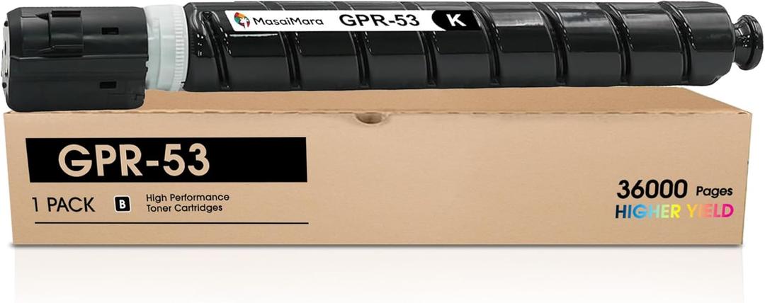 MasaiMara GPR-53 GPR53 GPR 53 Toner Cartridges for Canon imageRUNNER Advance iR-ADV C3020 C3320 C3320F C3320L C3325 C3330 C3520 C3520i C3525 C3525i C3530 C3530i Printer | 8524B003A | Black | 1-Pack
