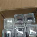 6Pack 8 oz Glass Bottles with Lid 250 ml Clear Empty Bottles with Cork Square Glass Bottle with Cap for Liquor Vodka Brandy Whiskey Beer Water Soda