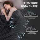 Knitted Weighted Blanket Kids, No Beads Heavy Blanket 40 x 60'' 7lbs, Breathable Chunky Knit Blanket, Cooling Weighted Blanket for Hot Sleepers, Christmas Home Decor (Dark Grey)