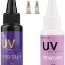 GlamorDove UV Hair Extension Tool Kit - 30g UV Hair Glue & Remover - Invisible Bond - Lasts 2-3 Months - Super Fast Removal - Suitable for Hair Extensions & Eyelash Extensions