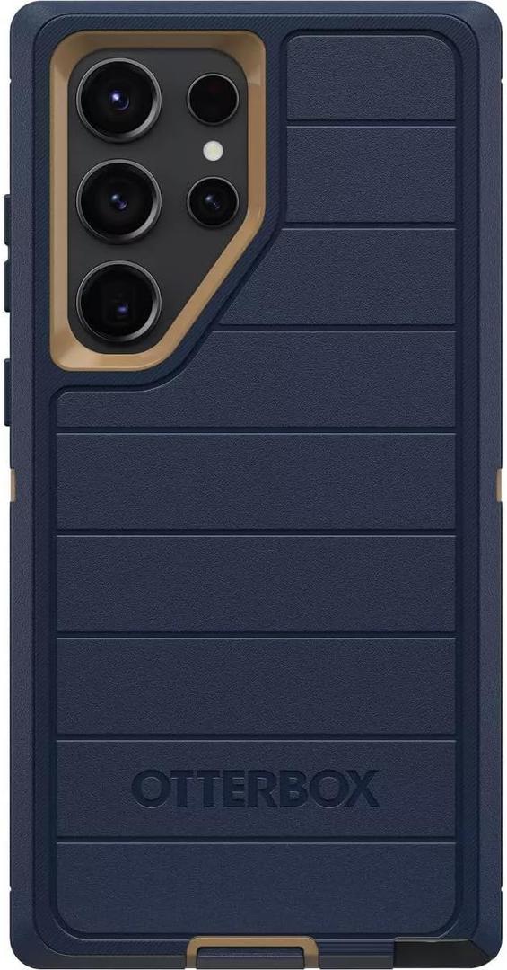 OtterBox Galaxy S23 Ultra (Only) - Defender Series Case - Blue Suede Shoes - Rugged & Durable - with Port Protection - Case Only - Microbial Defense Protection - Non-Retail Packaging