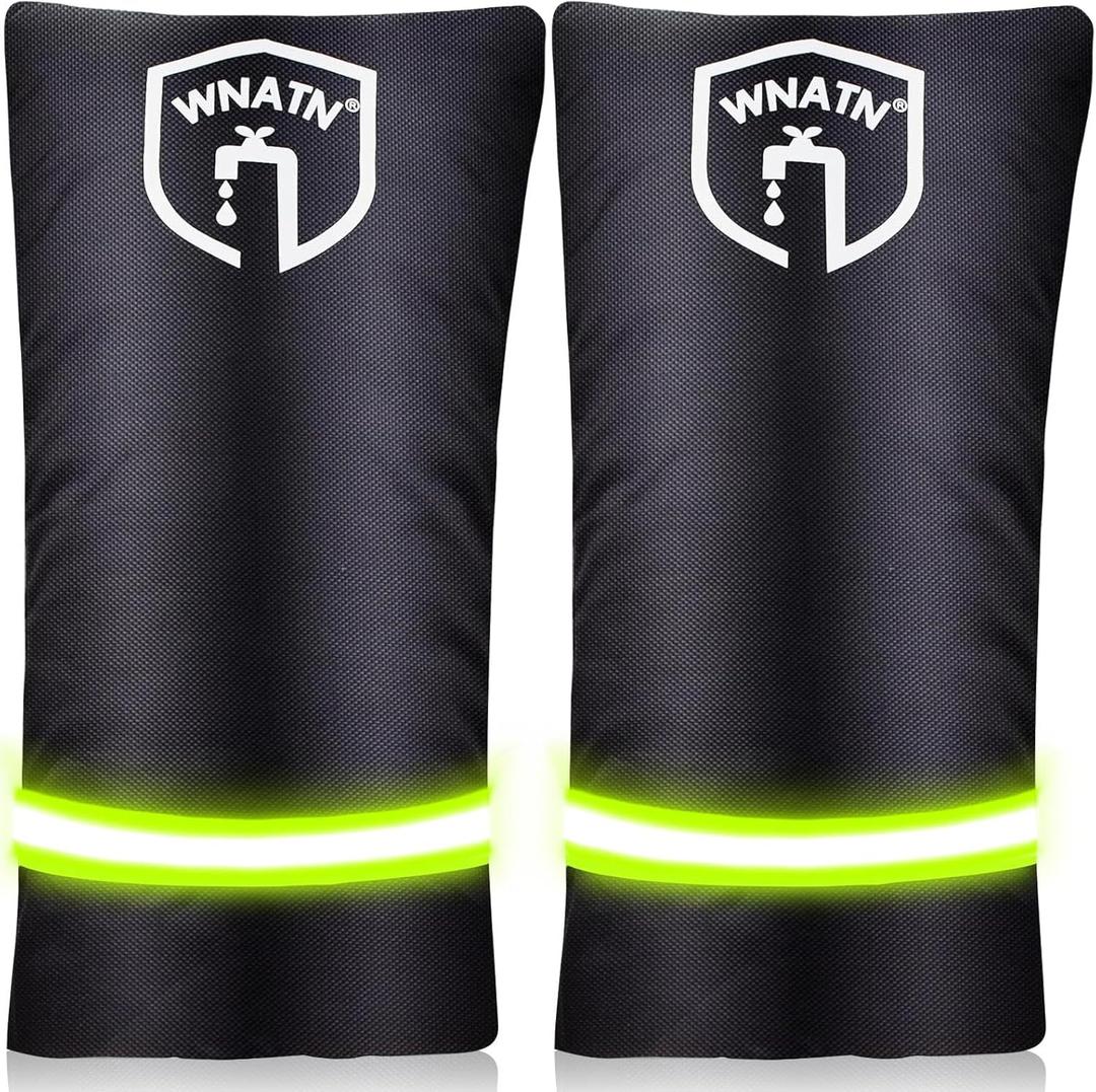 Outdoor Faucet Cover for Winter Freeze Protection,28" L x 15" W,Waterproof Outdoor Large Spigot Covers Winter Insulated,2PCS(Black)