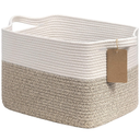 NaturalCozy 13x15x13 Kallax Storage Cubes Bins, 6 Pack | Cotton Rope Cube Storage Bin Woven Baskets for Organizing | Kallax Insert Storage Baskets for Shelves Organizer, Kids Toy, Closet Baby Nursery