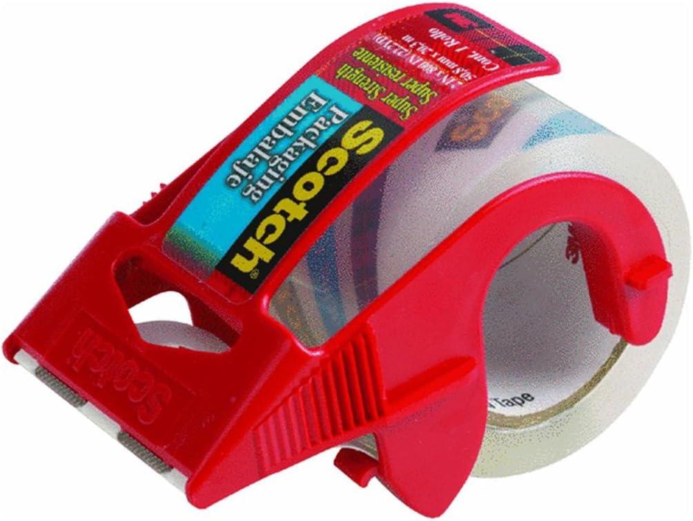 Scotch Heavy Duty Shipping Packaging Tape, 1 Roll with Dispenser, 1.88" x 22.2 Yards, 1.5" Core, Great for Packing, Shipping & Moving, Clear (341)