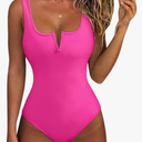 SUUKSESS Women Sexy Tummy Control One Piece Swimsuits High Cut Bathing Suit 2025 L