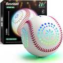 HYES Light up Baseball with LED Rechargeable, 9 Lighting Modes Glow in The Dark Baseball Gifts for Boys 8-12, Official Size Leather Weighted Balls for Day Night Indoor Outdoor Sport Game