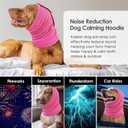 KOESON Adjustable Ear Wrap for Large Dogs, Soft No Shake Dog Ear Wraps Hematoma, Breathable Dog Ear Cover for Noise Protecion, Neck Wounds, Pet Calming Hoodie for Thunder, Firework, Separation L