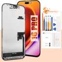 Incell Screen for iPhone 16 Pro Screen Replacement for iPhone 16 Pro LCD Screen A3293, A3083, A3292, A3294 3D Touch Display Digitizer Assembly Repair Parts (Black No Frame) Original Size