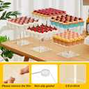 Ripeng 5 Tiered Dessert Table Display Set Buffet Risers Clear Acrylic Dessert Cupcake Stand Riser Bulk 5 Size Party Stand Food Treat Cookie Platter Pastry Serving Tray Wedding, 8, 8.5, 9, 9.5, 10 Inch