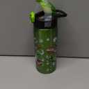 Zak Designs Minecraft Water Bottle for Travel and At Home, 19 oz Vacuum Insulated Stainless Steel with Locking Spout Cover, Built-In Carrying Loop, Leak-Proof Design (Creeper)