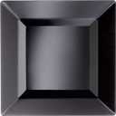 Party Essentials Party Supplies Disposable Classic Square Plastic Plates For Wedding/All Occasions, 10.75", 40-Count, Black