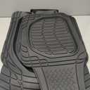 Motor Trend FlexTough Floor Mats for Cars, Black Deep Dish All-Weather Car Mats, Waterproof Trim-to Fit Automotive Floor Mats for Cars Trucks SUV, Universal Floor Liner Car Accessories