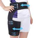 Hip Brace for Sciatica, Hip Flexor Compression Wrap for Sciatica Pain Relief, Hip Support for Groin, Thigh, Hamstring, Pulled Muscle Injury, Sciatic Nerve Brace For Men and Women, Blue (One Size)
