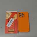 Vooii Compatible with iPhone 14 Pro Case, Liquid Silicone Upgrade [Camera Protection] [Soft Anti-Scratch Microfiber Lining] Shockproof Phone Case for iPhone 14 Pro 6.1 inch - Bright Orange