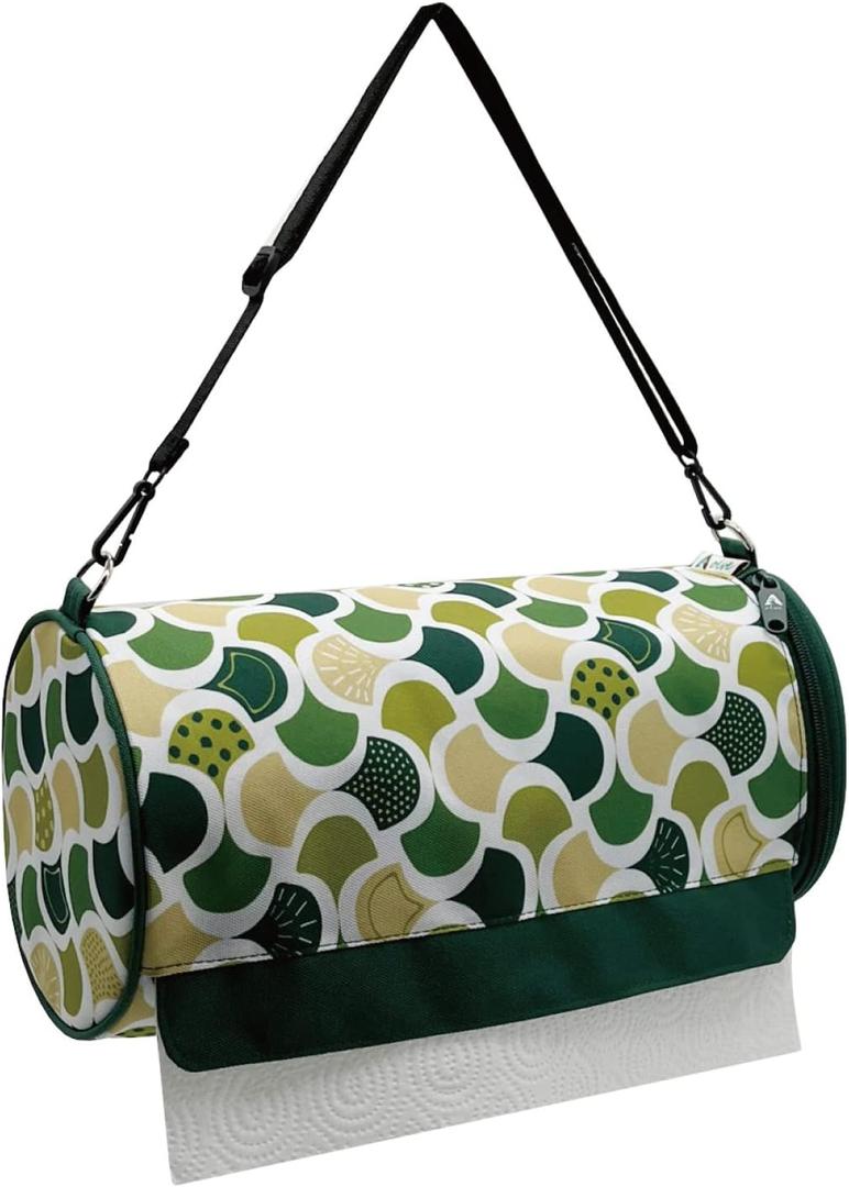 Olve Kitchen Paper Towel Holder Hanging Paper Towel Dispenser Cover for Kitchen, Camping Outdoor (Green)