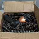 Garden Hose 75ft, 2026 Ultra Lightweight Water Hoses w/10 Function Spray Nozzle and 3/4" Brass Fittings- Durable, & Flexible Water Pipe for Yard, Lawn, Outdoor & Gardening(Black Rose gold)
