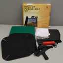 Jigsaw Puzzle Mat Roll Up Fits 2000 1500 1000 Pieces Puzzles, Large Pad Portable Table Non-Slip Board Saver Mats with 2 Sorting Trays, Inflatable Tube, Straps, Keeper Storage Bag, Adults Gifts (Green Felt)