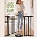 Sekey Flat Threshold Baby Gate for Stairs, 30-46" No Drill Dog Gate Indoor