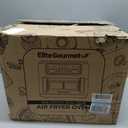 Elite Gourmet EAF1055D Dual Zone Air Fryer Oven, 11QT. Capacity with Divider, Sync Finish, Dishwasher Safe Basket, 10 Preset Functions, 1600-Watts, with Recipe Booklet, Black