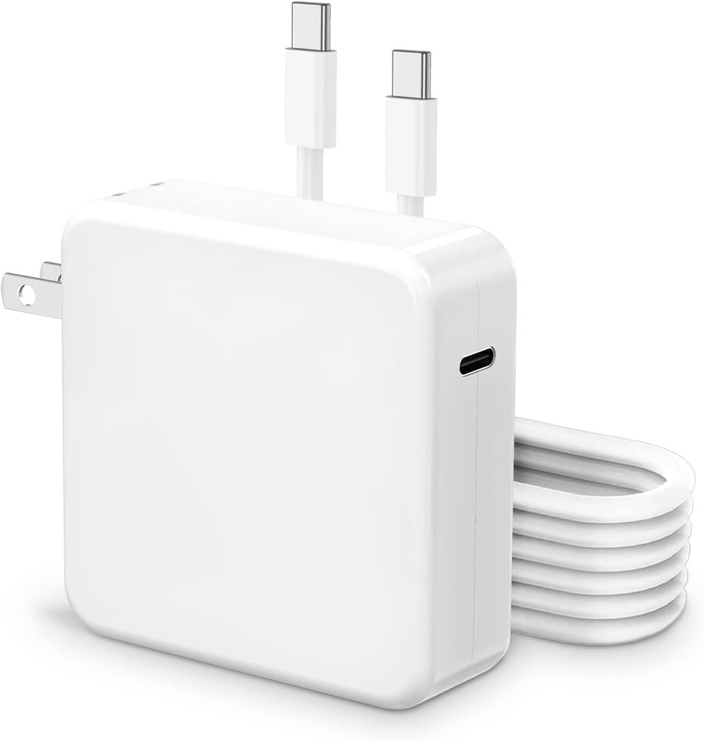 Mac Book Pro Charger - 100W USB C Charger Fast Compatible with MacBook pro/Air iPad Pro 12.9, 11 inch 2025-2018 M5 M4 M3 M2 M1 and All USB-C Laptops and Phones (White1)