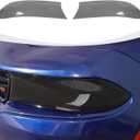 for Charger Headlight Cover, Smoked Front Head Light Lamp Guard Covers Trim Compatible with 2015-2024 Dodge Charger Exterior Accessories, Smoked Black