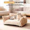 Pet Sofa Bed Washable - Cozy Supportive Cat Couch for Small Indoor Cat - Fluffy Puppy Dog Bed with Breathable Fabric