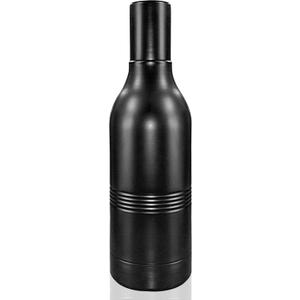 CUULii Insulated Wine Tumbler - Double-Wall Stainless Steel Portable Cooler for Red and White Wine, Travel Thermos with Neoprene Liner, BPA-Free - Perfect Gift for Wine Lovers, Black (750ml)