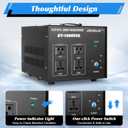 8000W/10000W Voltage Converter Transformer Step Up/Down 110V/220V Heavy Duty Transformer Power Converter Automatic Voltage Regulator Voltage Converter Circuit Breaker Protection (DT-10000VA)