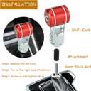 Shift Knob T-Shaped Car Gear Shifter Knob Aluminum Shift Stick Lever Knob for Most Manual Automatic Vehicles (Red)