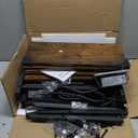 TUTOTAK Small Narrow LED End Table with Charging Station, Side Table Outlets, Nightstand with 2 Cloth Drawers, Set of 2, Couch Table, for Living Room, Bedroom, Bedside, Brown and Black TB01BB056K